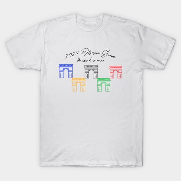 2024 SUMMER OLYMPIC GAMES PARIS FRANCE T-Shirt by Cult Classics